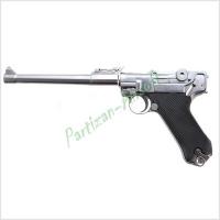 Пистолет для страйкбола WE Luger P08 8 inch, SV (WE-P006)