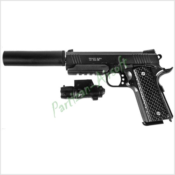 Страйкбольный пистолет Galaxy Colt 1911PD Spring. Full Metal (G25A)