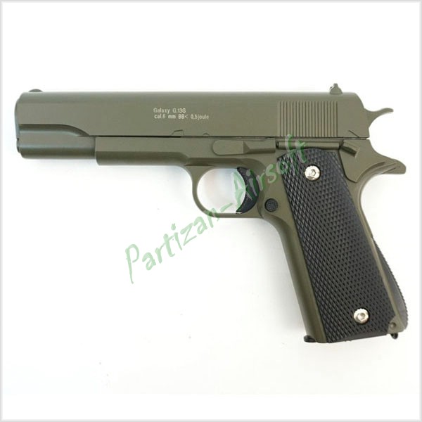 Страйкбольный пистолет Galaxy Colt 1911 Spring. Full Metal (G13G)