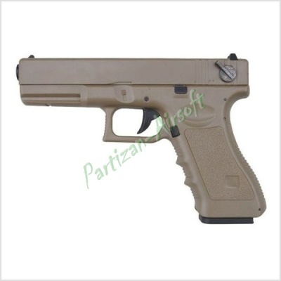 Страйкбольный пистолет CYMA Glock 18C AEP, TAN (CM030TN)